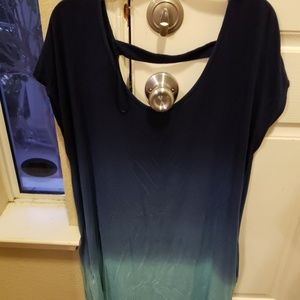 Xl ombre beach cover up with pockets